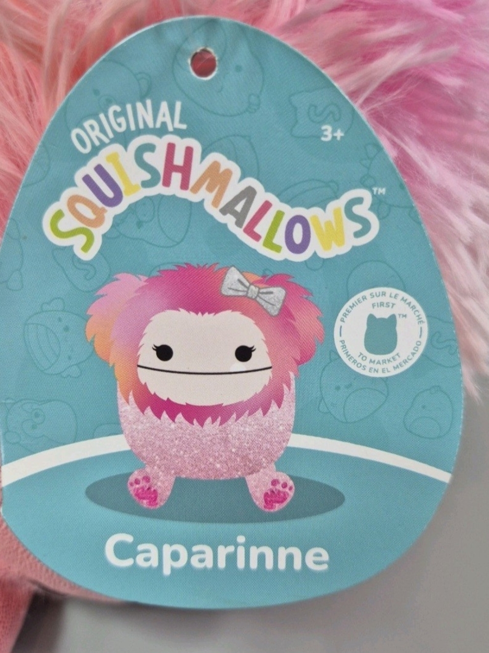 Squishmallows Caparinne the Rainbow Pink Bigfoot Sasquatch -8” Plush NWT - Picture 5 of 9